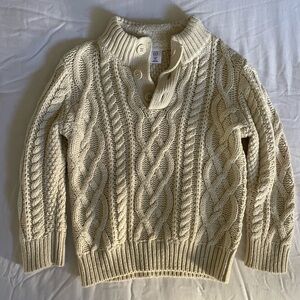 GAP Cream Cable Knit Sweater for Kids